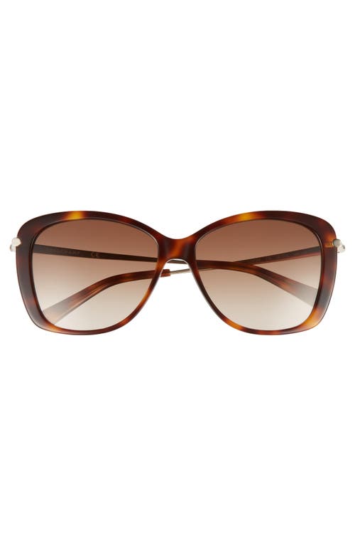 Longchamp 56mm Gradient Lens Butterfly Sunglasses In Blonde Havana
