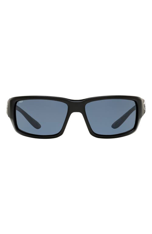 Costa Del Mar 59mm Polarized Rectangular Sunglasses in Matte Black at Nordstrom