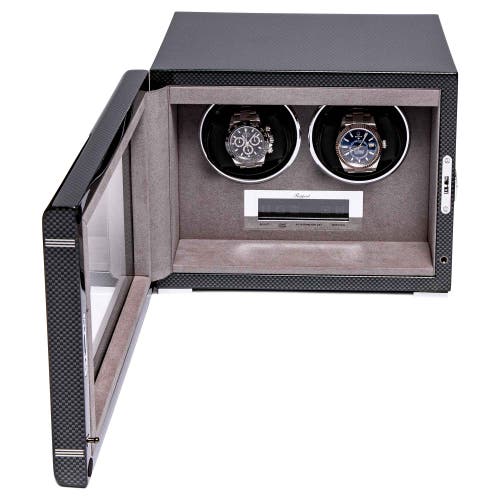 Rapport London Formula Duo Watch Winder In Carbon Fibre
