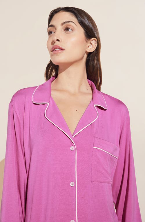 Eberjey Gisele Jersey Knit Pajamas In Italian Rose/ivory