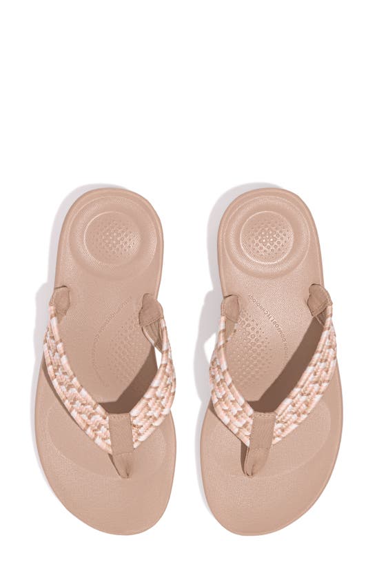 Shop Fitflop Iqushion Flip Flop In Beige Mix