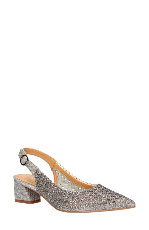 J. Reneé Pranil Pointed Toe Slingback Pump Pewter at Nordstrom,