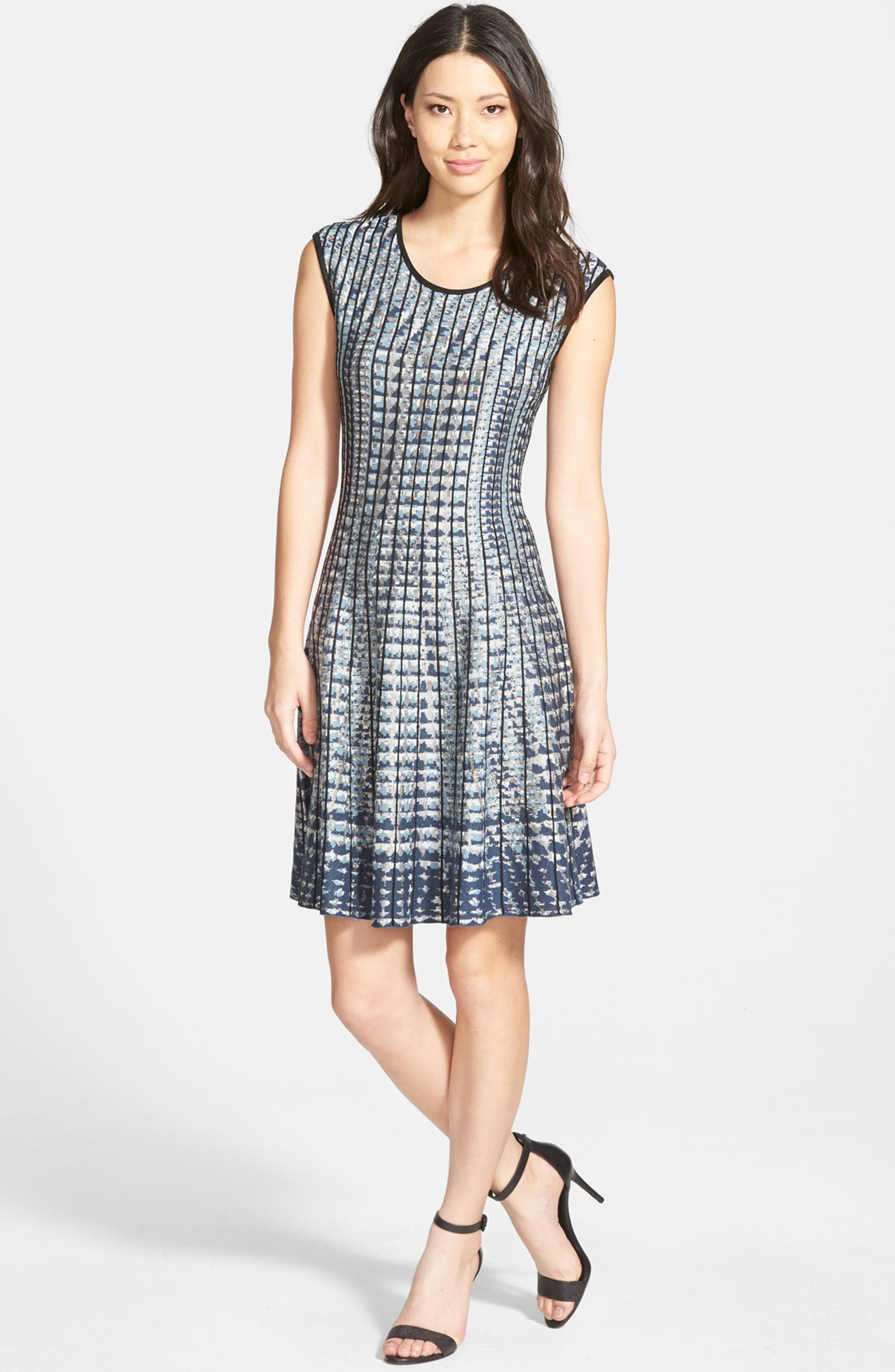 NIC+ZOE 'Checked Out' Twirl Dress (Regular & Petite) | Nordstrom