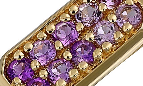 Shop Bony Levy 14k Gold Pavé Amethyst Ring In 14k Yellow Gold