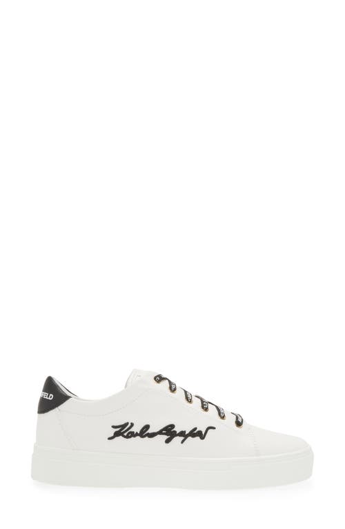 Karl Lagerfeld Paris Cylie Low Top Sneaker In Bright White/black