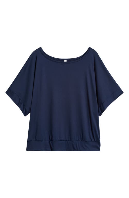 24seven Comfort Apparel Loose Fit T-shirt In Navy