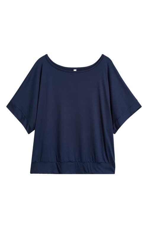 Shop 24seven Comfort Apparel Loose Fit T-shirt In Navy