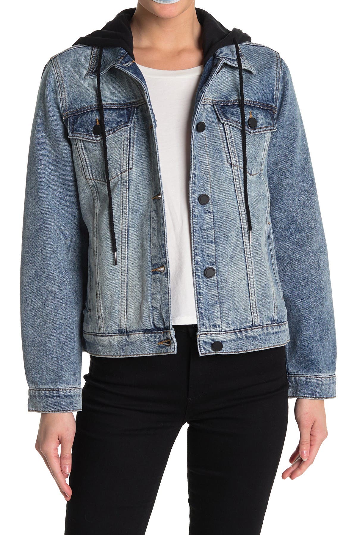 denim jacket with detachable hood