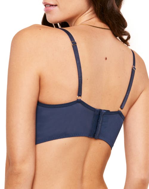 Shop Adore Me Margaritte Push Up Balconette Bra In Dark Blue