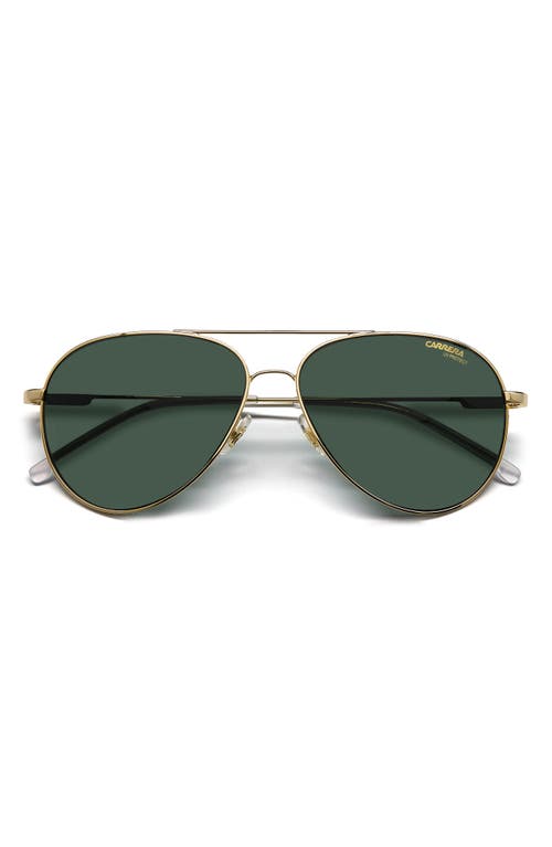 Shop Carrera Eyewear 58mm Aviator Sunglasses In Gold/green