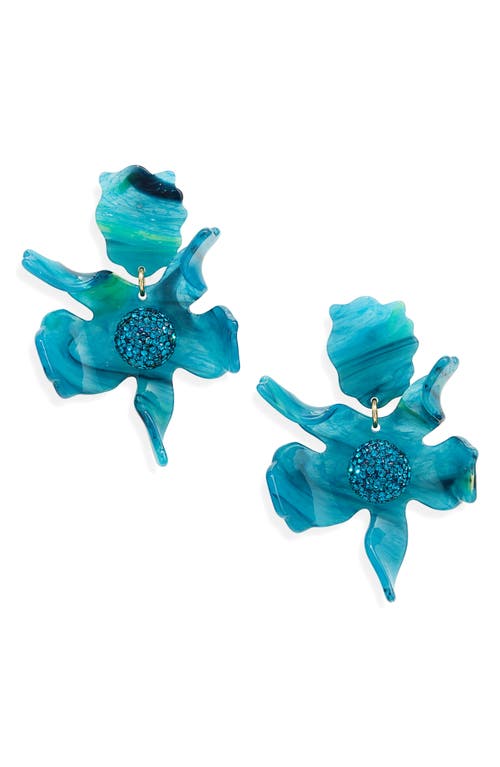 Lele Sadoughi Crystal Lily Earrings in Deep Water at Nordstrom