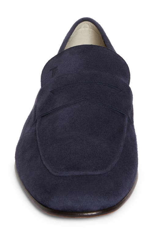 Tod's Deconstructed Penny Loafer In Blue
