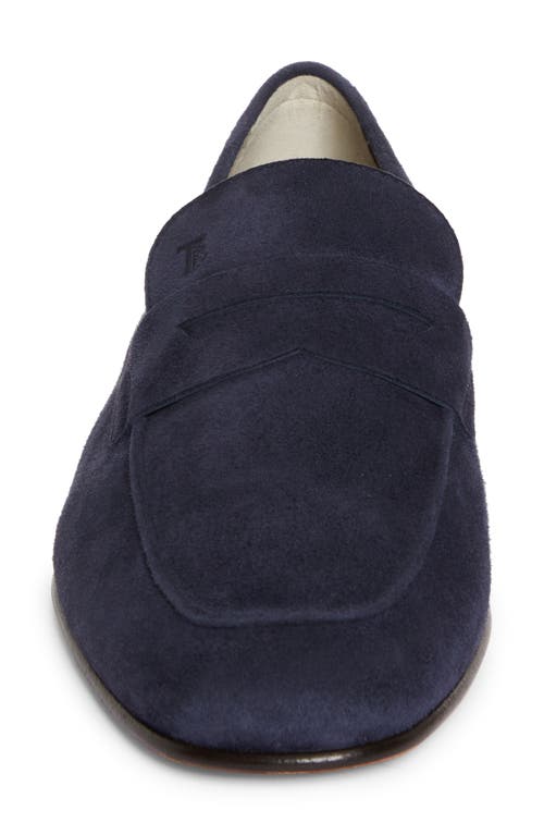 Shop Tod's Deconstructed Penny Loafer In Blue