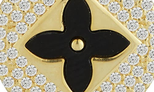Sphera Milano Clover Pendant Necklace In Gold/black
