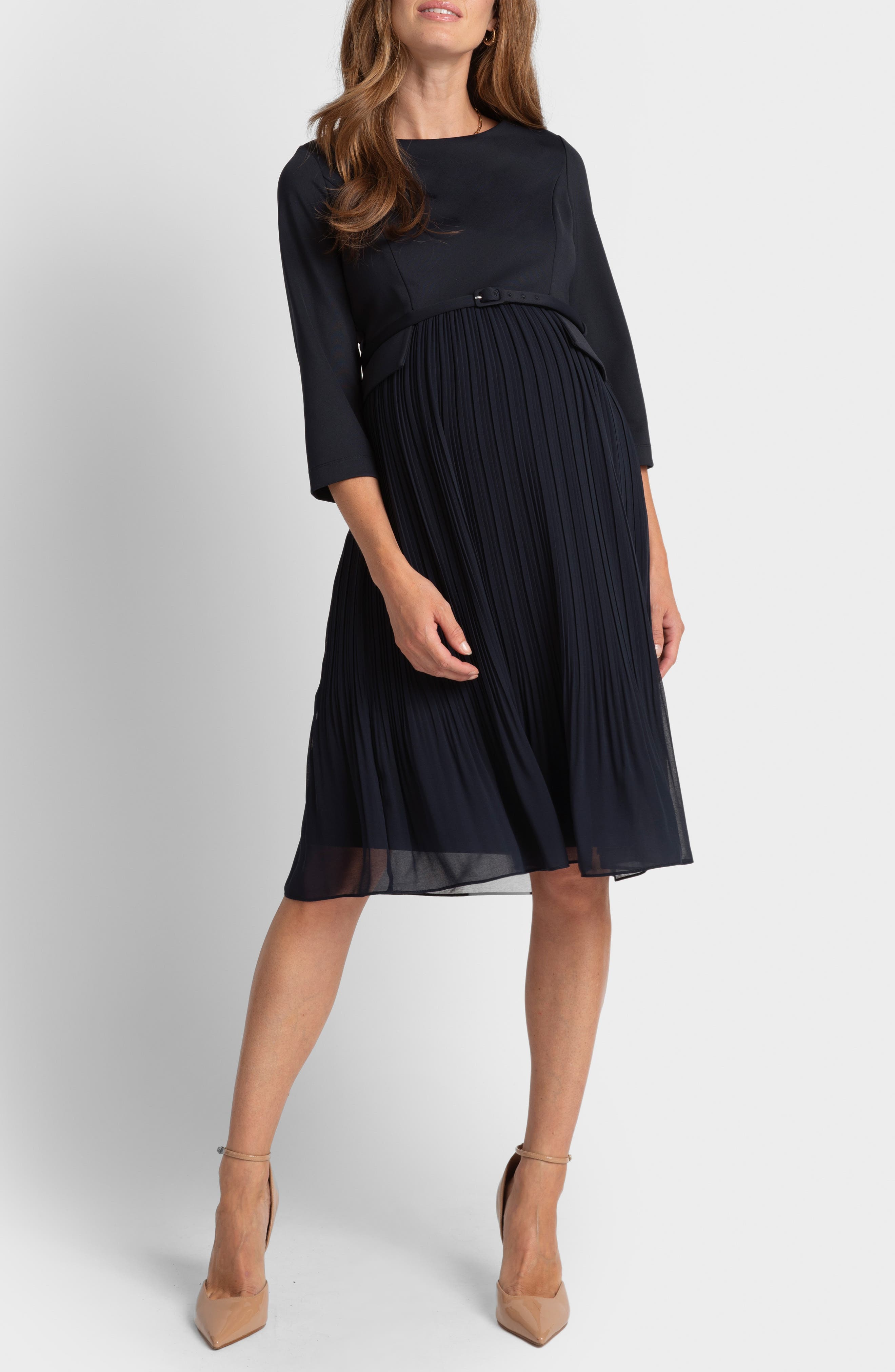 Seraphine Belted Three-Quarter Sleeve ...