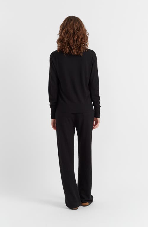 Shop Chinti & Parker Pure Merino Ultra Fine Cardigan In Black