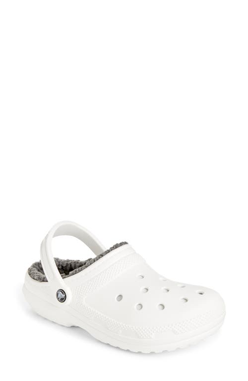CROCS Classic Lined Clog in White/Grey
