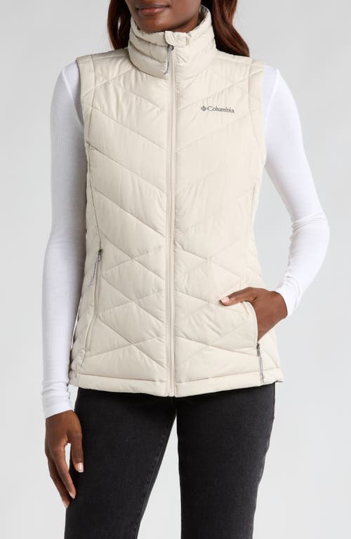 Shop Columbia Heavenly Ii Water Repellent Quilted Vest In Dark Stone