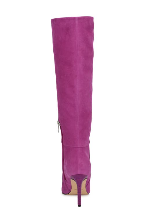 Shop Nine West Richy Pointed Toe Knee High Boot In Pink