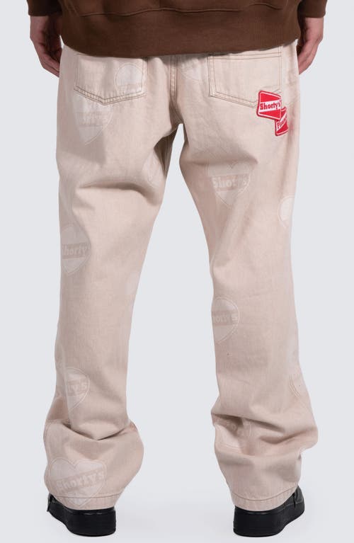 Shop Pleasures X Shorty's Heart Ultra Loose Fit Work Pants In Beige