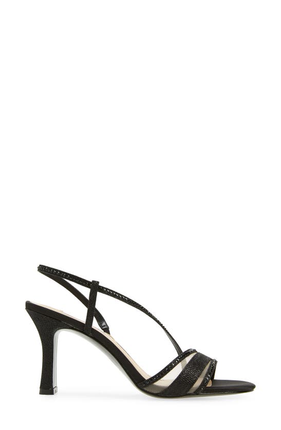 Nina Abbi Womens Leather Slingback Sandals In Black