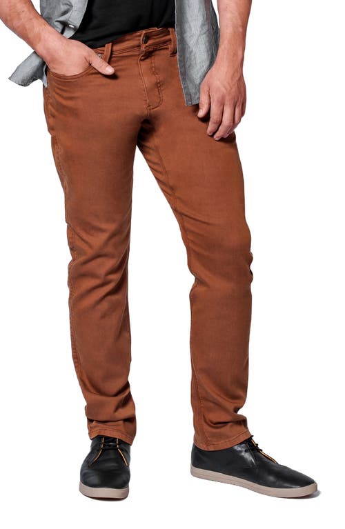 DUER No Sweat Relaxed Tapered Performance Pants in Rust