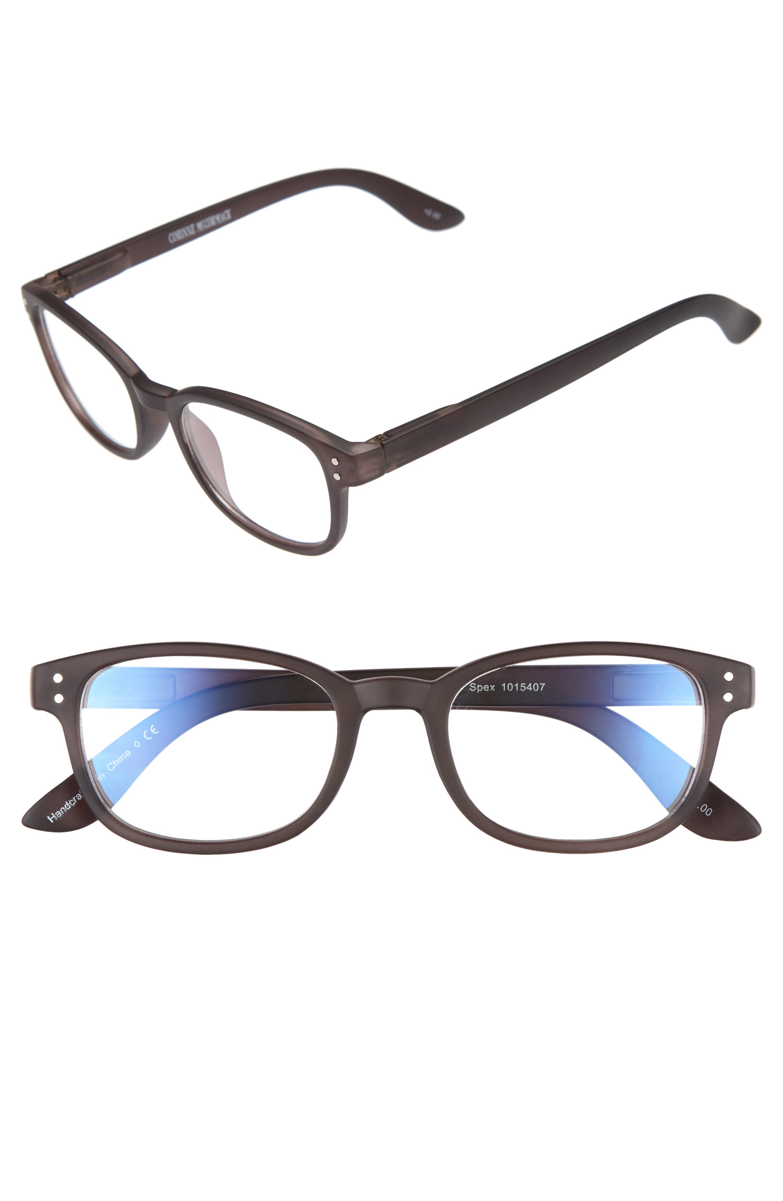Corinne McCormack ColorSpex(R) 50mm Blue Light Blocking Reading Glasses in Black