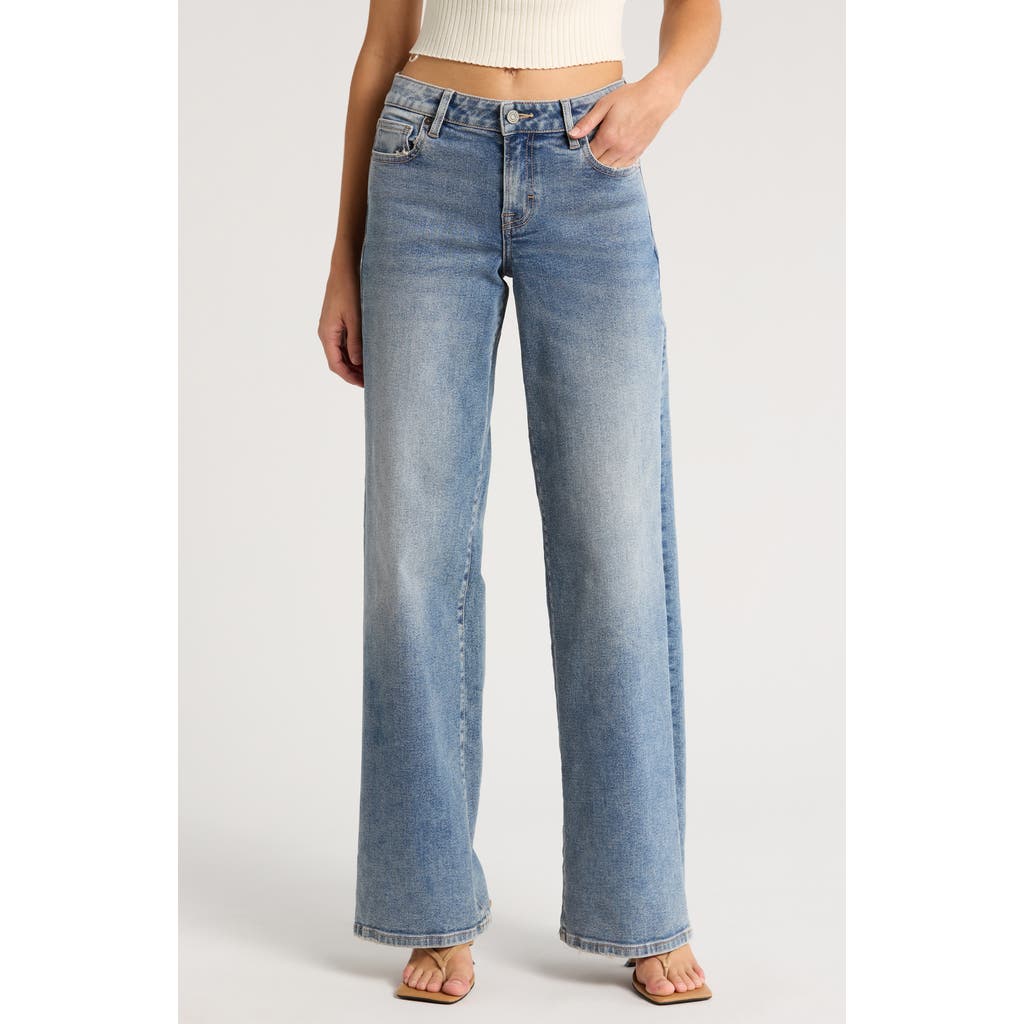 HIDDEN JEANS Mid Rise Wide Leg Jeans in Medium Wash