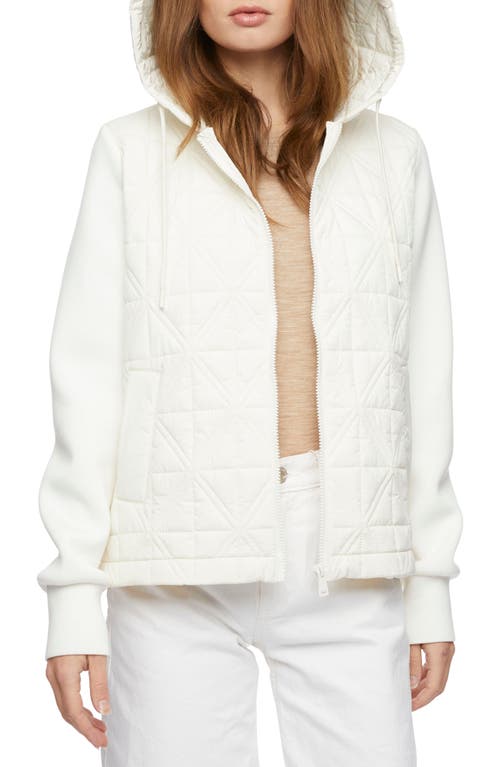 Bernardo Mixed Media Quilted Jacket in Warm White at Nordstrom, Size X-Large
