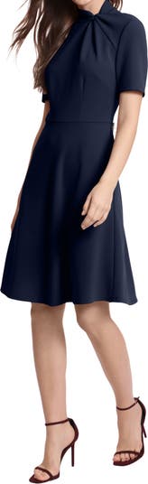 Donna Morgan Twist Collar Elbow Sleeve Dress | Nordstromrack