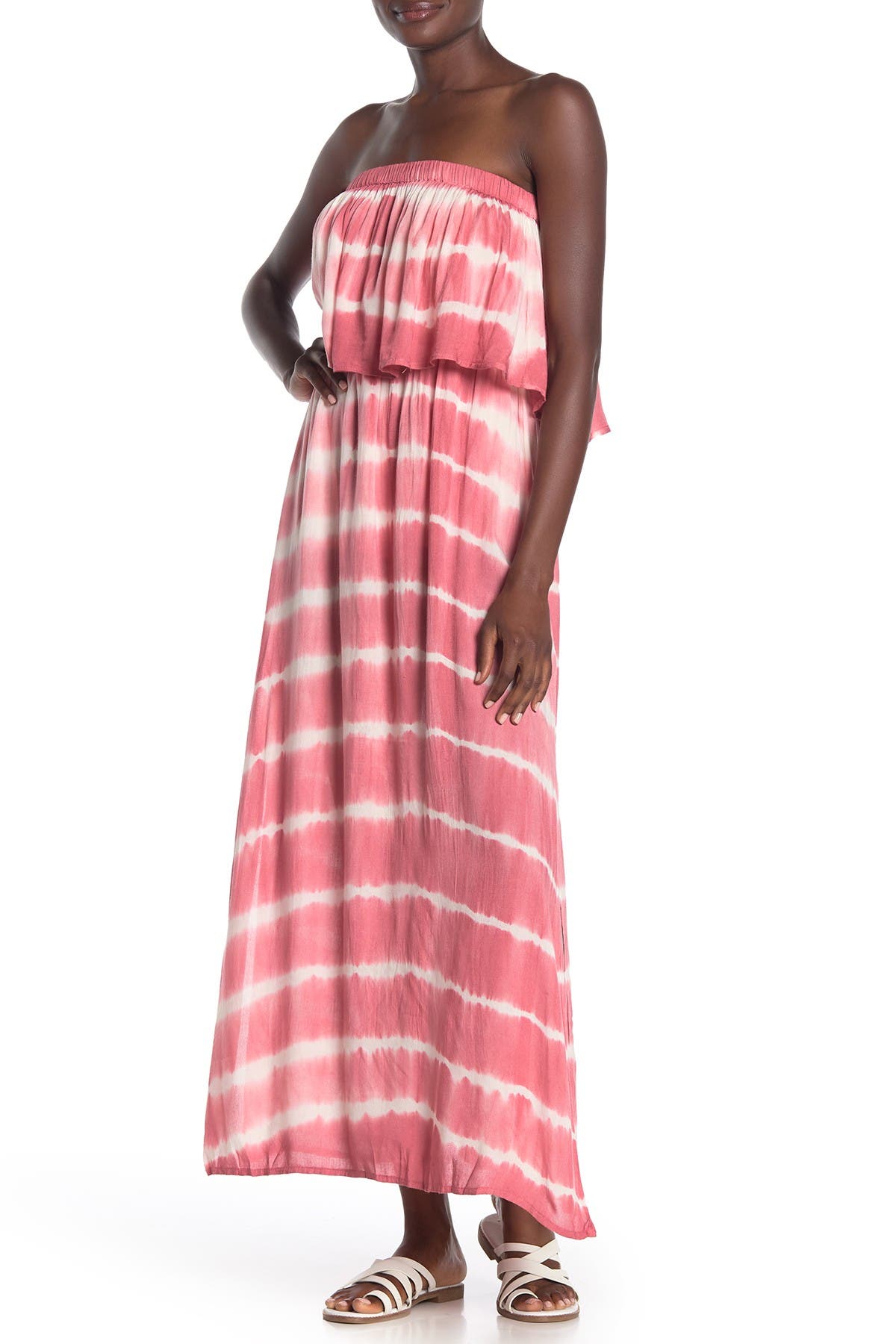 boho strapless maxi dress