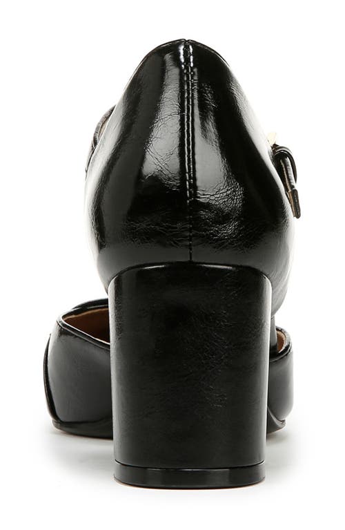 Naturalizer Lavish Womens Buckle Faux Leather Ankle Strap In Black Faux Leather