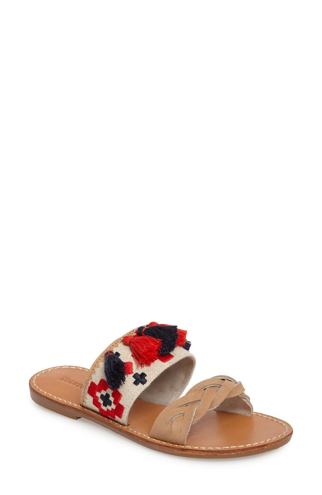 Soludus Embroidered Slide Sandal (Women) Nordstrom