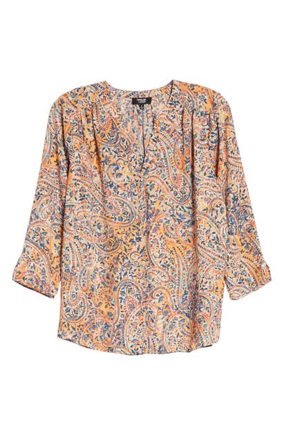 Curves 360 By Nydj Perfect Blouse In Pink Ashbury Paisley