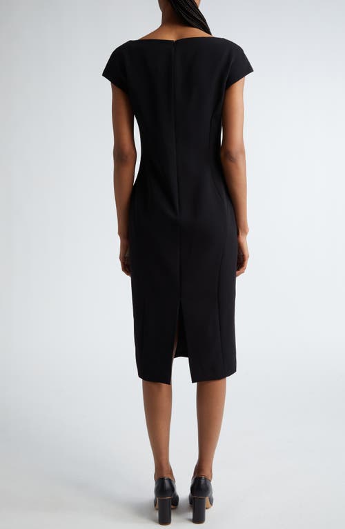 Shop Max Mara Studio Visby Cap Sleeve Sheath Dress In Black