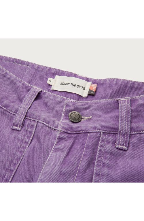 Shop Honor The Gift Wide Leg Cargo Jeans In Purple