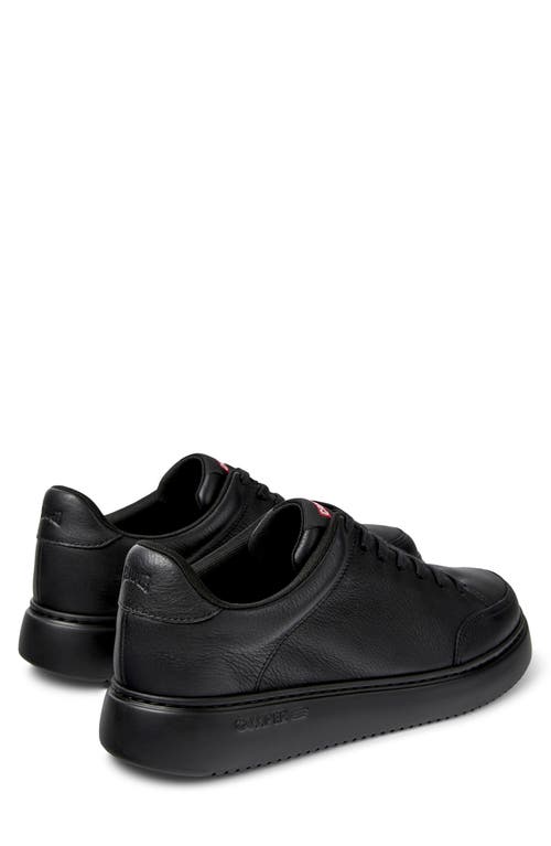 Camper Chunky Lace-up Leather Boots In Black/black