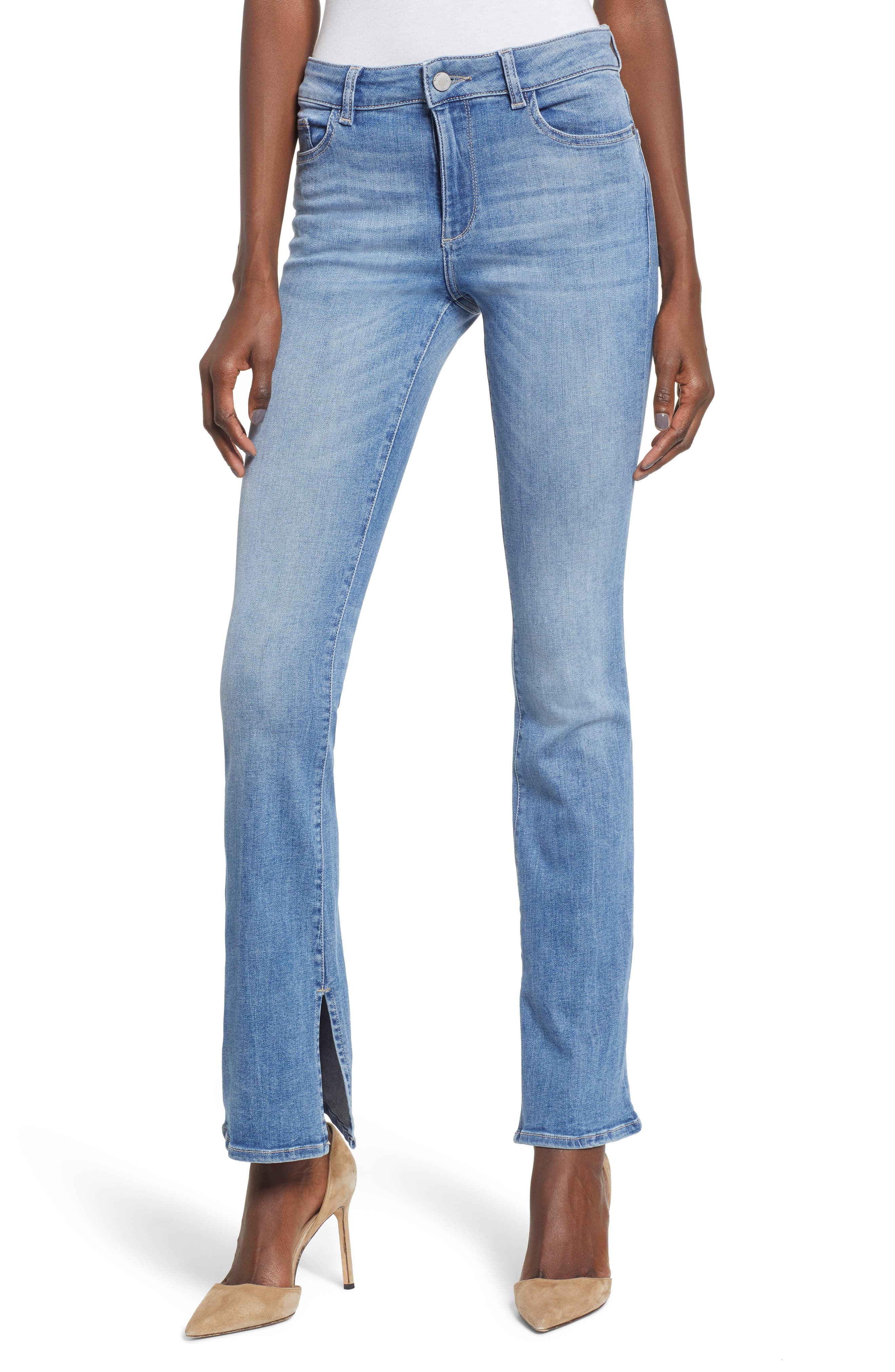 split hem bootcut jeans