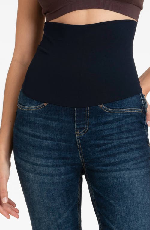 Shop Seraphine Skinny Postpartum Jeans In Medium Blue