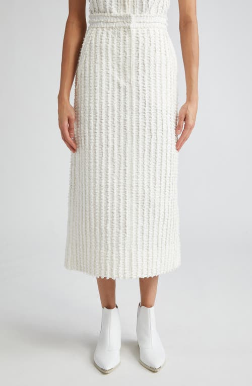 Yunita Textured Midi Skirt in White