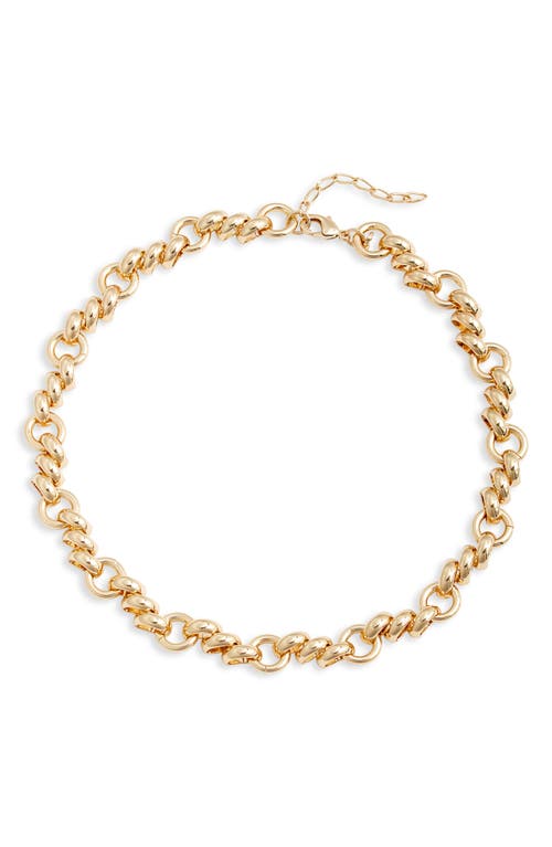 Fancy Staggered Chain Necklace in Gold