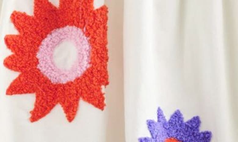 Shop Mini Boden Kids' Bouclé Floral Cotton Sundress In Ivory Flowers