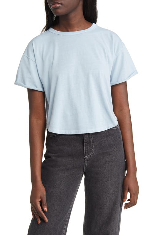 BP. Washed Short Sleeve Crop T-Shirt in Blue Skyride