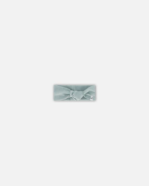 Deux Par Deux Baby Girl's Organic Cotton Ribbed Headband Sage Green at Nordstrom, Size Xx-Small
