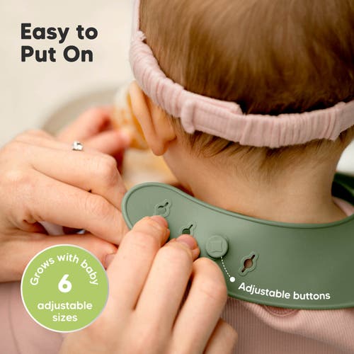 Shop Keababies Prep Silicone Bibs In Slate