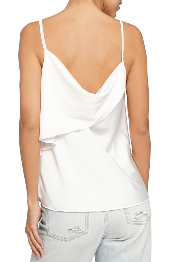 Shop Know One Cares Asymmetric Rosette Camisole In Off White