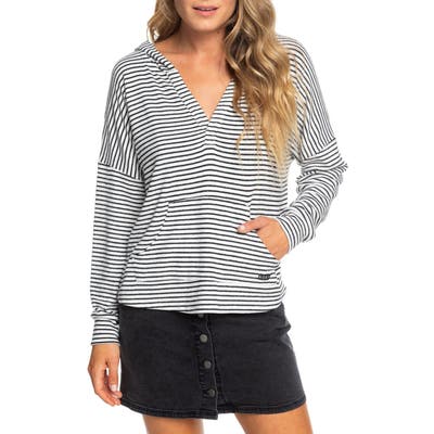 Roxy Sweet Thing Stripe Hooded Top, Ivory