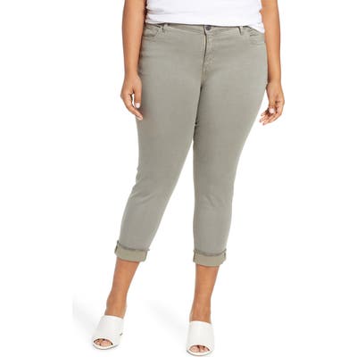 Plus Size Kut From The Kloth Amy Crop Straight Jeans, Green