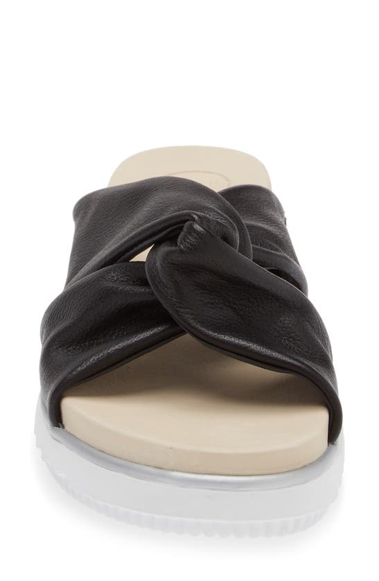 Shop Paul Green Tiki Platform Slide Sandal In Black Leather