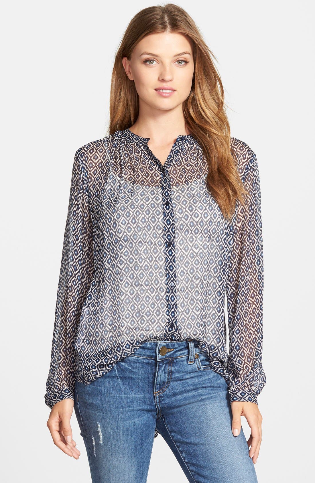 lucky brand sheer blouse